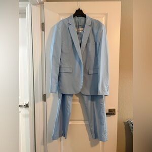 Men’s size XL light blue suit.  Worn once for a wedding.
